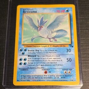 Pokemon Fossil Set 1999 Articuno Rare Non Holo Trading Card (17/62)